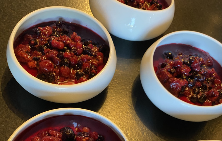 pana cotta aux fruits rouges du jardin