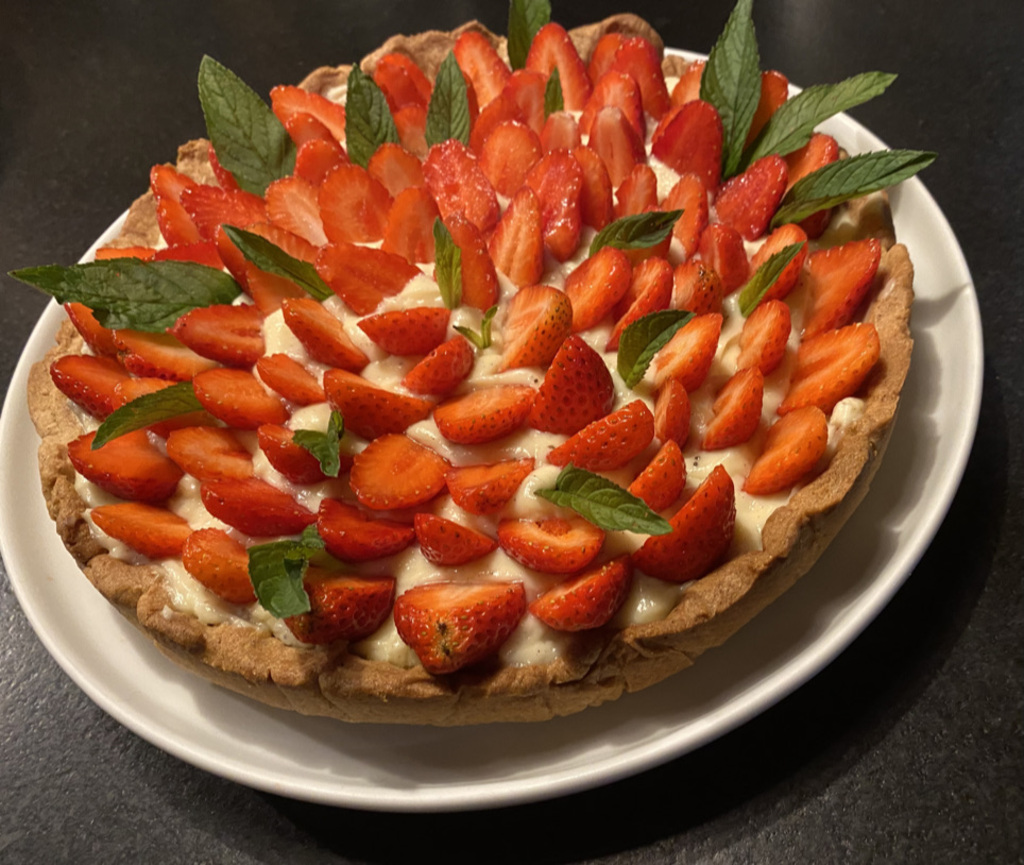 tarte aux fraises (du jardin) pour 8 personnes